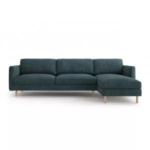 Micadoni Coltar dreapta 4 locuri, Eden, 286x150x90 cm, tesatura structurata, verde albastrui melanj