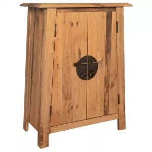 vidaXL Dulap lateral baie, Lemn masiv de pin reciclat 59x32x80 cm