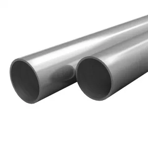 vidaXL Tuburi din oțel inoxidabil 2 buc. Ø38x1,9mm rotund V2A 2m