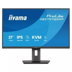 Iiyama Monitor IPS LED ProLite 27inch XB2797QSNP-B1, WQHD (2560 x 1440), HDMI, DisplayPort, Boxe, Pivot, 75 Hz, 1 ms (Negru)