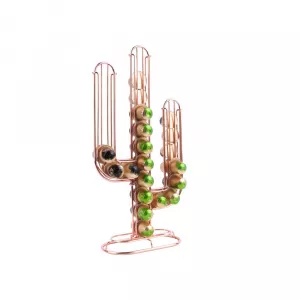 PT LIVING Suport pentru 48 capsule pentru cafea Present Time Cactus, arămiu