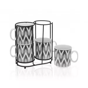 Versa Set 4 cani si suport -, Negru 1350441