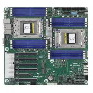 Asrock Placa de baza ROME2D16-2T, 2xSKT SP3, AMD EPYC 7000, SoC, SATA, NVMe, 2xM.2, 2x10GbE, IPMI