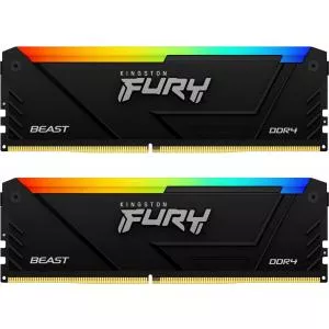 Kingston Fury Beast RGB 16GB (2x8GB) DDR4 3600MHz  CL17  KF436C17BB2AK2/16