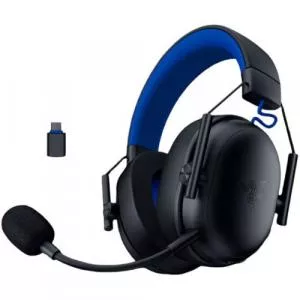 Razer Casti cu microfon BlackShark V3 X Hyperspeed pentru PlayStation, USB Wireless/Bluetooth, Black-Blue