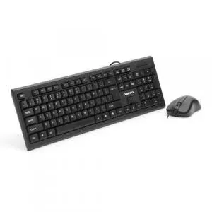 Omega Kit tastatura si mouse OKM-09, Cu fir, Layout US, 1200 dpi (Negru)