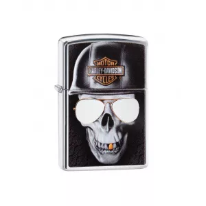 Zippo Brichetă 29739 Harley Davidson-Skull & Sunglasses
