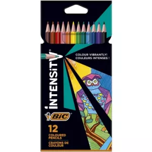 BIC Creioane colorate Intensity, mina ultra-rezistenta, 12 culori/set 9505272