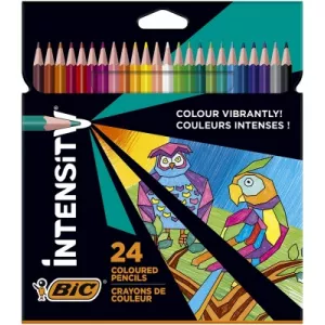 BIC Creioane colorate Intensity, mina ultra-rezistenta, 24 culori/set 9641481