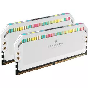 Corsair DOMINATOR® PLATINUM RGB 64GB (2x32GB) DDR5 DRAM 5600MHz C40 Memory Kit — White CMT64GX5M2B5600C40W
