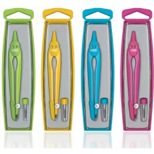 S-Cool Compas neon cu rezerva mina, diverse culori SC229