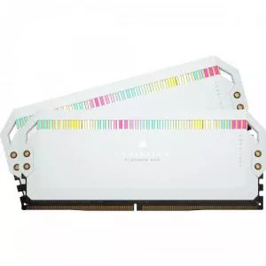 Corsair DOMINATOR® PLATINUM RGB 64GB (2x32GB) DDR5 DRAM 5200MHz C40 Memory Kit — White CMT64GX5M2B5200C40W