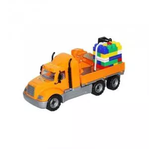 Roben Toys Camion Macara de jucarie, ce contine palet Cuburi, 53x19x26 Cm