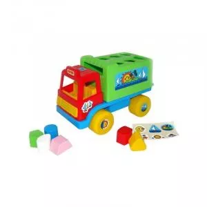Roben Toys Camion educativ cu forme, Multicolor, 26x16x17 cm, Cavallino