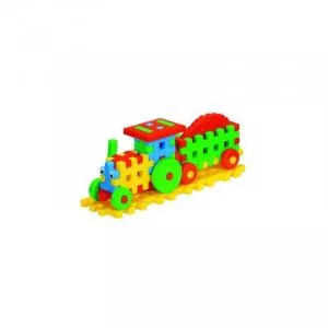 Roben Toys Tractor cu remorca multicolor, 38 x 10,5 x 14,5 cm , Robentoys