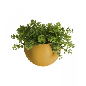 PT LIVING Ghiveci suspendat din ceramică Globe, galben ocru mat