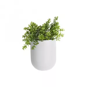 PT LIVING Ghiveci suspendat din ceramică Oval, alb mat