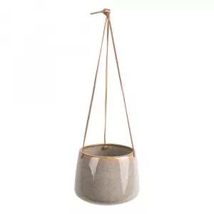 PT LIVING Ghiveci de agățat din ceramică Unique, ø 19 cm, gri