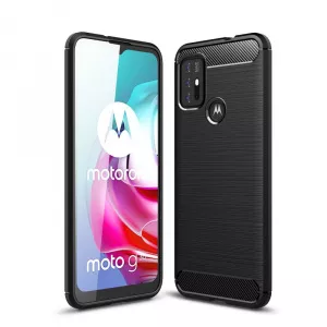 Tech-Protect Carcasa TPUCARBON compatibila cu Motorola Moto G10/G30 Black