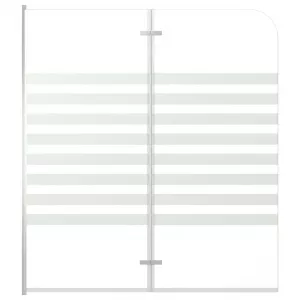 vidaXL Cabină de baie, 120 x 140 cm, sticlă securizată, dungi 146225