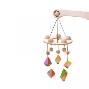 Mobbli Carusel patut bebelusi Mobile, cu 5 jucarii colorate corpuri geometrice