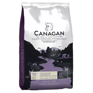 Canagan Grain Free for Cats Light Senior Sterilised Pui 375 g