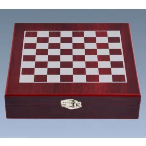 Joc de sah set whisky flask