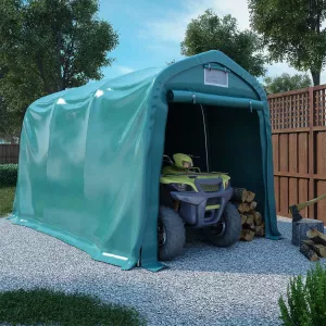 vidaXL Cort de garaj, verde, 2,4 x 3,6 m, PVC 3056432