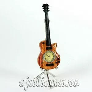 Chitara miniatura ceas de birou