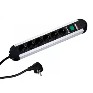 Bachmann Prelungitor Intrerupator 1.75m Negru/Argintiu 330.071