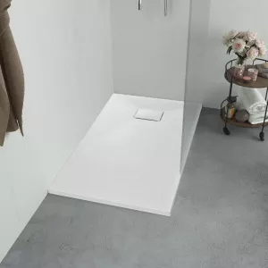 vidaXL Cădiță de duș, alb, 100 x 80 cm, SMC 144772