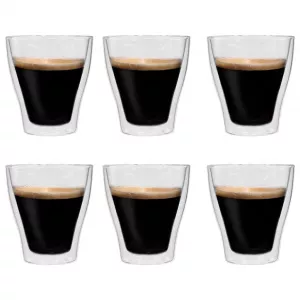 vidaXL Pahare pentru latte macchiato cu pereți dubli, 6 buc., 280 ml