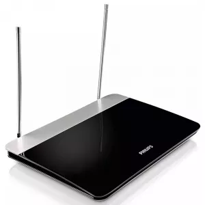 Philips Antena TV, 47 dB, 22.4 x 17 x 2.5 cm, 3 trepte, indicator LED, 4K