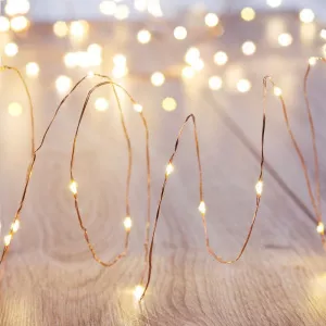 DecoKing Set 16 șiraguri luminoase cu leduri, 16 x 20 beculețe, lungime 2,3 m