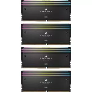 Corsair DOMINATOR® TITANIUM RGB 64GB (4x16GB) DDR5 DRAM 6000MT/s CL36 Intel XMP Memory Kit — Black CMP64GX5M4B6000C36