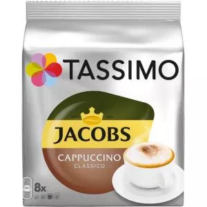 Jacobs Capsule Tassimo Cappucino, 8 capsule cafea + 8 capsule lapte