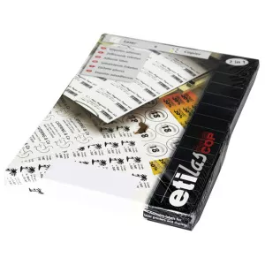 Etilux Etichete autoadezive Etilascop, 18/A4, 63.5 x 46.6 mm, alb, 100 coli/top