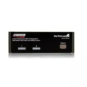 StarTech.com 2 Port Professional USB DisplayPort KVM Switch with Audio SV231DPUA