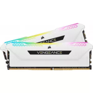 Corsair VENGEANCE RGB PRO SL 16GB (2x8GB) DDR4 DRAM 3200MHz C16 Memory Kit – White CMH16GX4M2E3200C16W