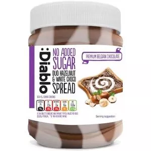 Diablo Ciocolata duo tartinabila cu lapte si alune fara zahar, 350g
