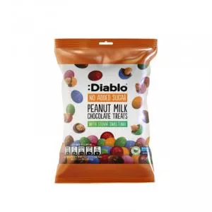 Diablo Arahide cu invelis crocant de ciocolata cu lapte fara zahar, 40g