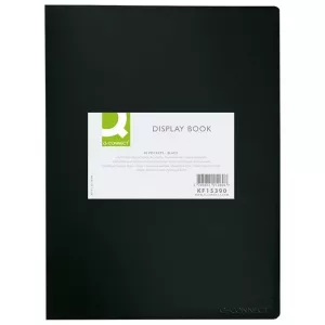 Q-Connect Dosar de prezentare cu 20 folii, A3, coperta rigida - negru