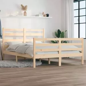 vidaXL Cadru de pat, 120x200 cm, lemn masiv de pin 3103708