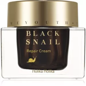 Holika Holika Prime Youth Black Snail crema nutritiva pentru reparare extract de melc 50 ml