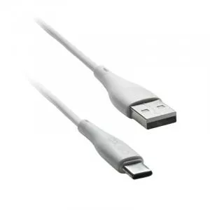 Cento Cablu USB Type C - USB 1m 3A silicon alb C101