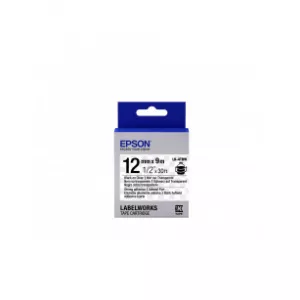 Epson Label Cartridge Strong Adhesive LK-4TBW Black/Transparent 12mm (9m)