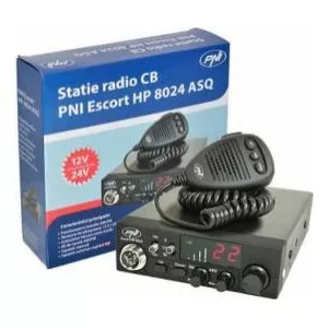 PNI CB Escort HP 8024 ASQ Black + Casca HF11 cu 1 pin