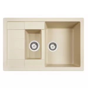Teka ASTRAL 60 B-TG, Tegranit, 2 cuve, 78x50 cm Topaz Beige, 88925