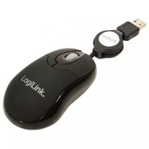 LogiLink Mouse optical USB Mini with retractable Cable  (ID0016)