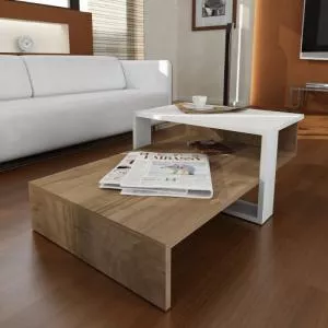 Kalune Design Masuta de cafea 731WAT2801 maro/alb